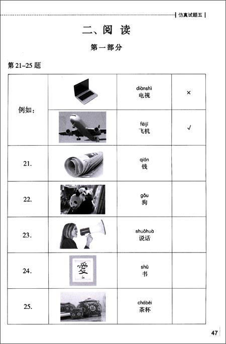 หนังสือเตรียมสอบ HSK ระดับ 1 ภายใน 30 วัน + CD 决胜30天:新汉语水平考试HSK(1级)仿真试题集(附CD光盘1张)30 Days - HSK (Level 1) Simulation Test Set for New Chinese Proficiency Test (Including 1MP3)
