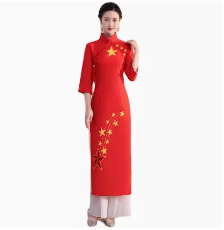 ชุดเสื้อผ้าสตรีเวียดนามอ๊าวส่าย อ๊าวหย่าย áo dài: กางเกงขากว้าง Ao Dai Cheongsam Bộ quần áo phụ nữ Việt Nam Áo Dài Sườn Xám Quần Ống Rộng Vietnamese Women's Clothing: Ao Dai, Cheongsam, Wide Leg Pants