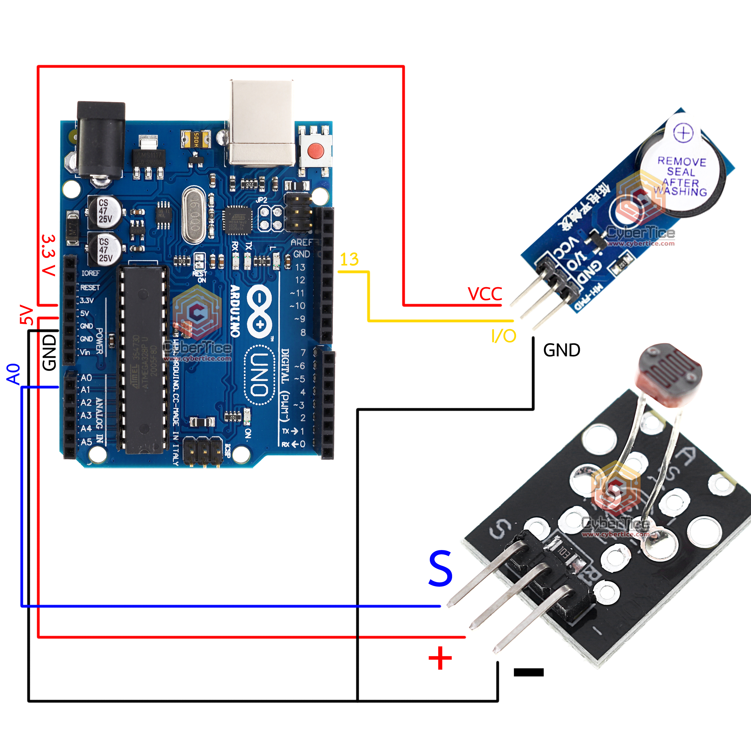 สอนใช้งาน LDR Photoresistor module for Arduino KY-018 เซ็นเซอร์แสง LDR ...
