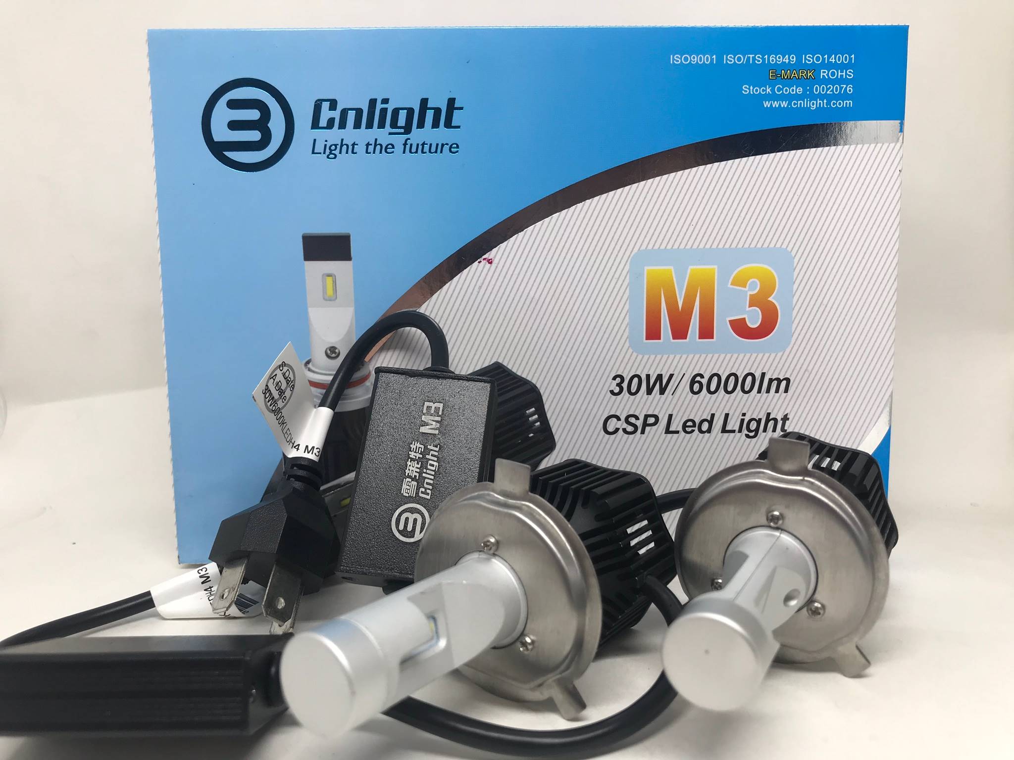 LED-M3 CNlight ขั้ว H4 (มีไฟต่ำและสูง ในหลอดเดียวกัน )
