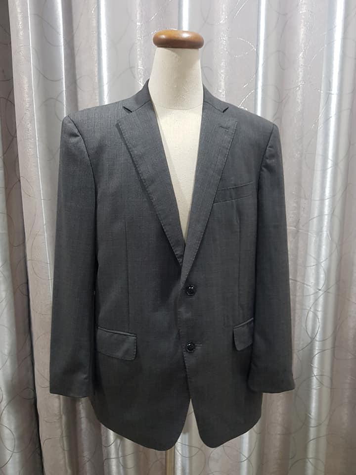 SUIT C0016 เสื้อสูทชาย มือสอง สีเทา BELLUMORE อก 40 นิ้ว