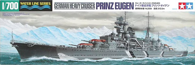โมเดลเรือรบทามิย่า ขนาด 1/700 Tamiya TA31805 German Heavy Cruiser Prinz Eugen โมเดลเรือลาดตระเวณเยอรมัน