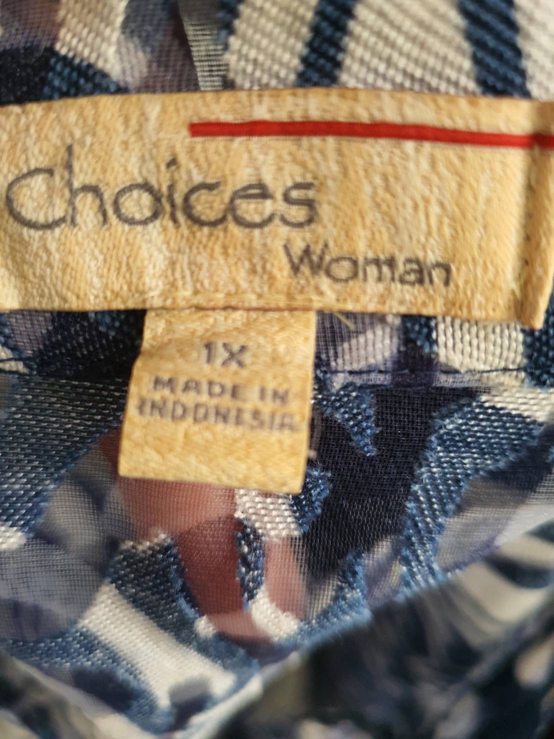 FF05645 เสื้อเชิ้ต สีฟ้าคราม ซีทรู แบรนด์ Choices woman อก 46 นิ้ว