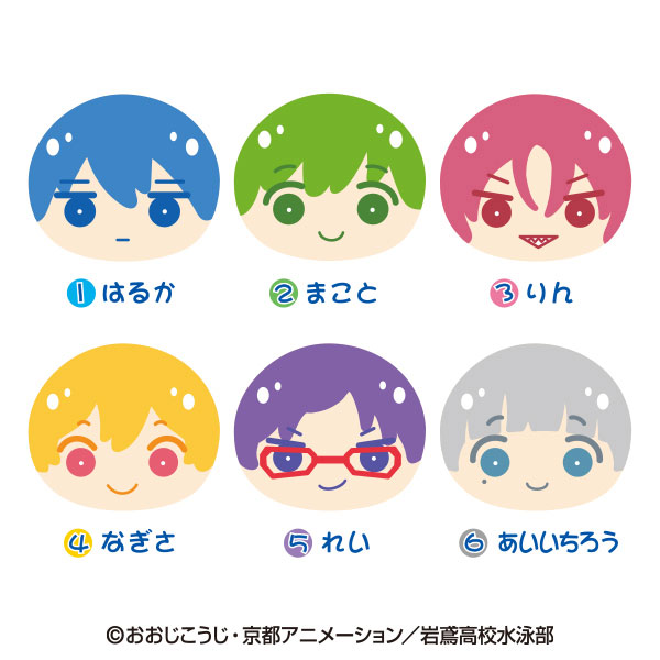 TV Anime "Free! - Iwatobi Swim Club" Omanjuu Niginigi Mascot Reproduction Edition 6Pack BOX(Pre-order)