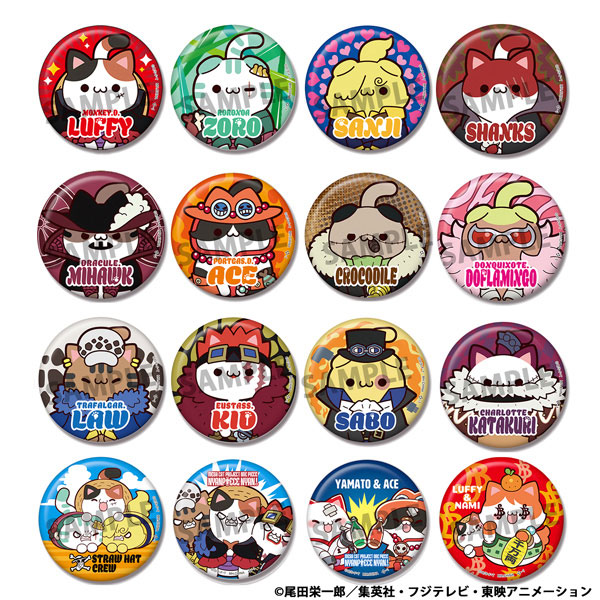 MEGA CAT PROJECT ONE PIECENYAN PIECE NYAN! Tin Badge Collection 16Pack BOX(Pre-order)