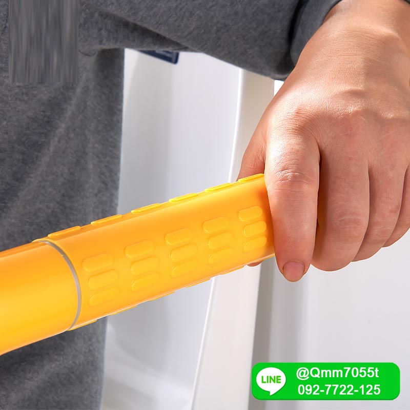 ราว ห้องน้ำ รูปตัว h สีขาวยึดกับพื้น 2 ขา สีเหลือง