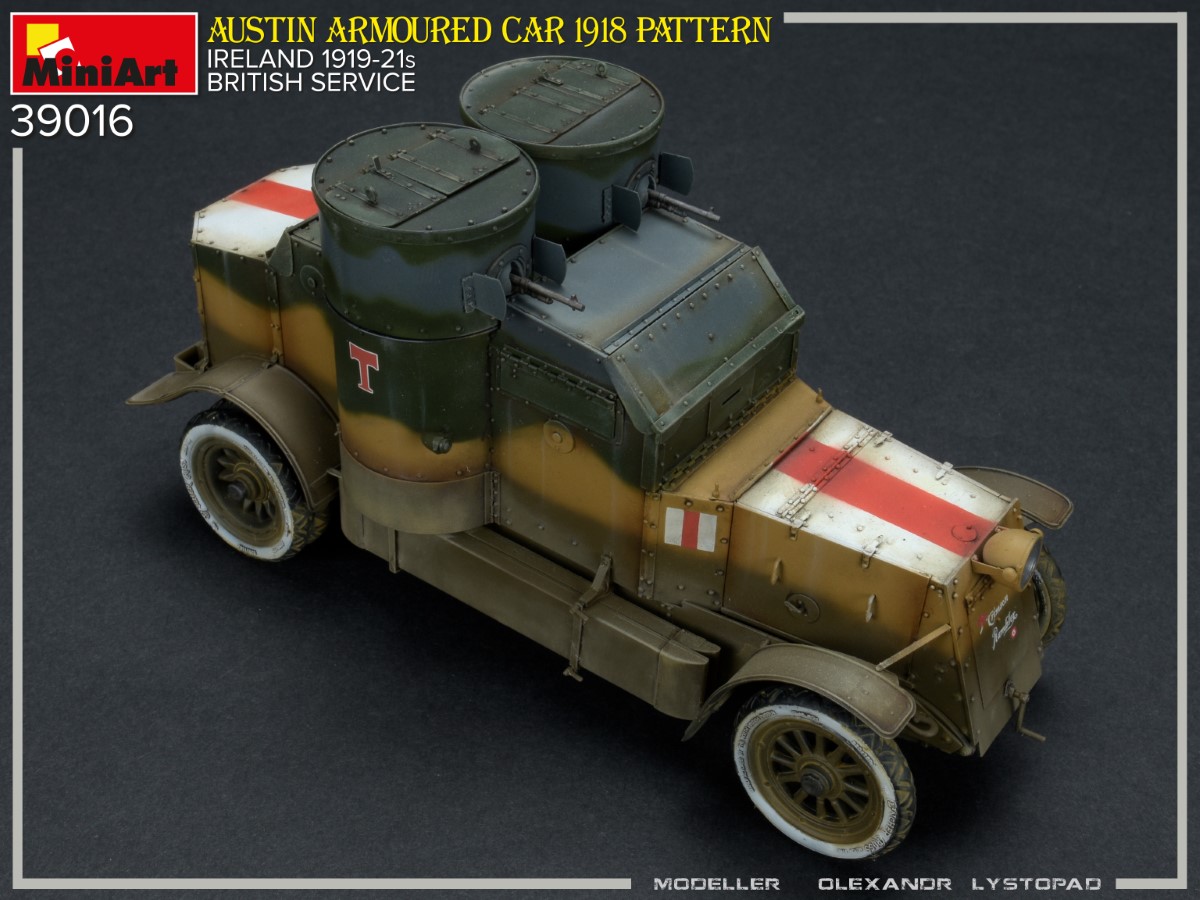 โมเดลรถหุ้มเกราะ MiniArt ขนาด 1/35 MI39016 AUSTIN ARMOURED CAR 1918 PATTERN. IRELAND 1919-21. BRITISH SERVICE. INTERIOR KIT