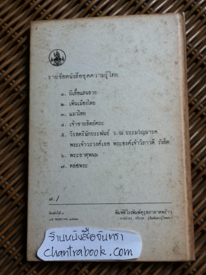 ชุดความรู้ไทยขององค์การค้าของคุรุสภา พระภูมิเจ้าที่/ สุทธิลักษณ์ อำพันวงศ์