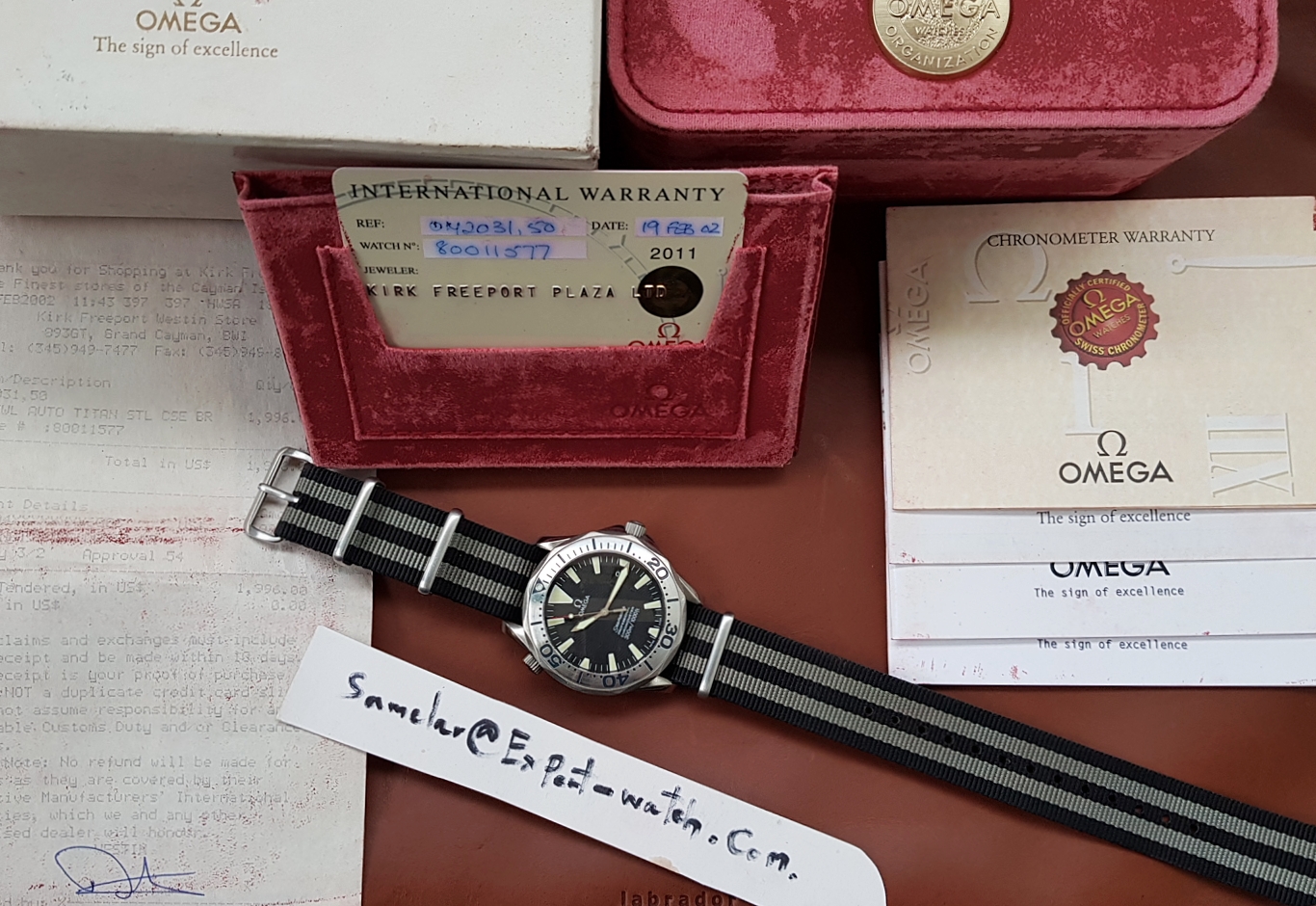 Omega Seamaster Pro 300m เข็มดาบ ตัวเรือน ทำจาก Titanium ขนาดKing Size 41mm ไม่รวมเม็ดมะยม