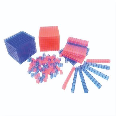 ชุดบล็อค Base Ten แบบโปร่งใส Transparent Base 10 Blocks Set