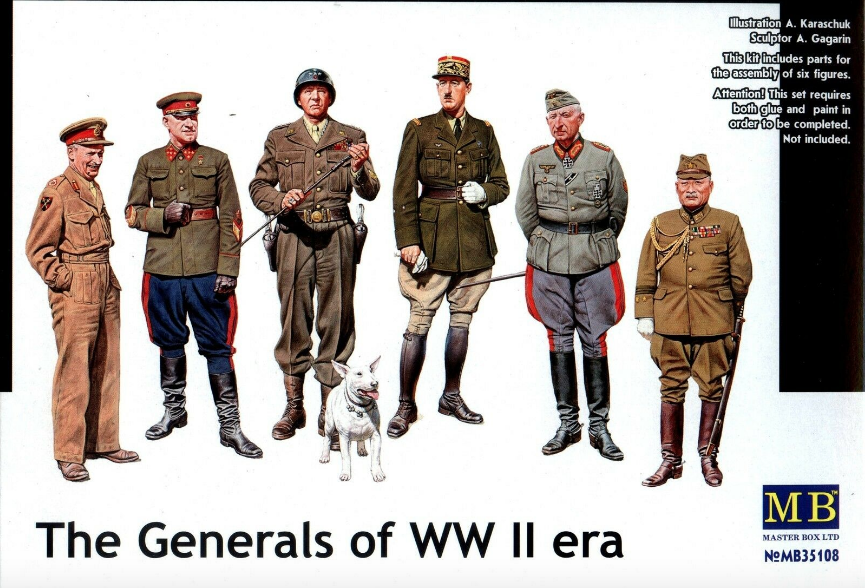 โมเดลฟิกเกอร์ Master Box ขนาด 1/35 MB35108 The Generals Of WWII Era