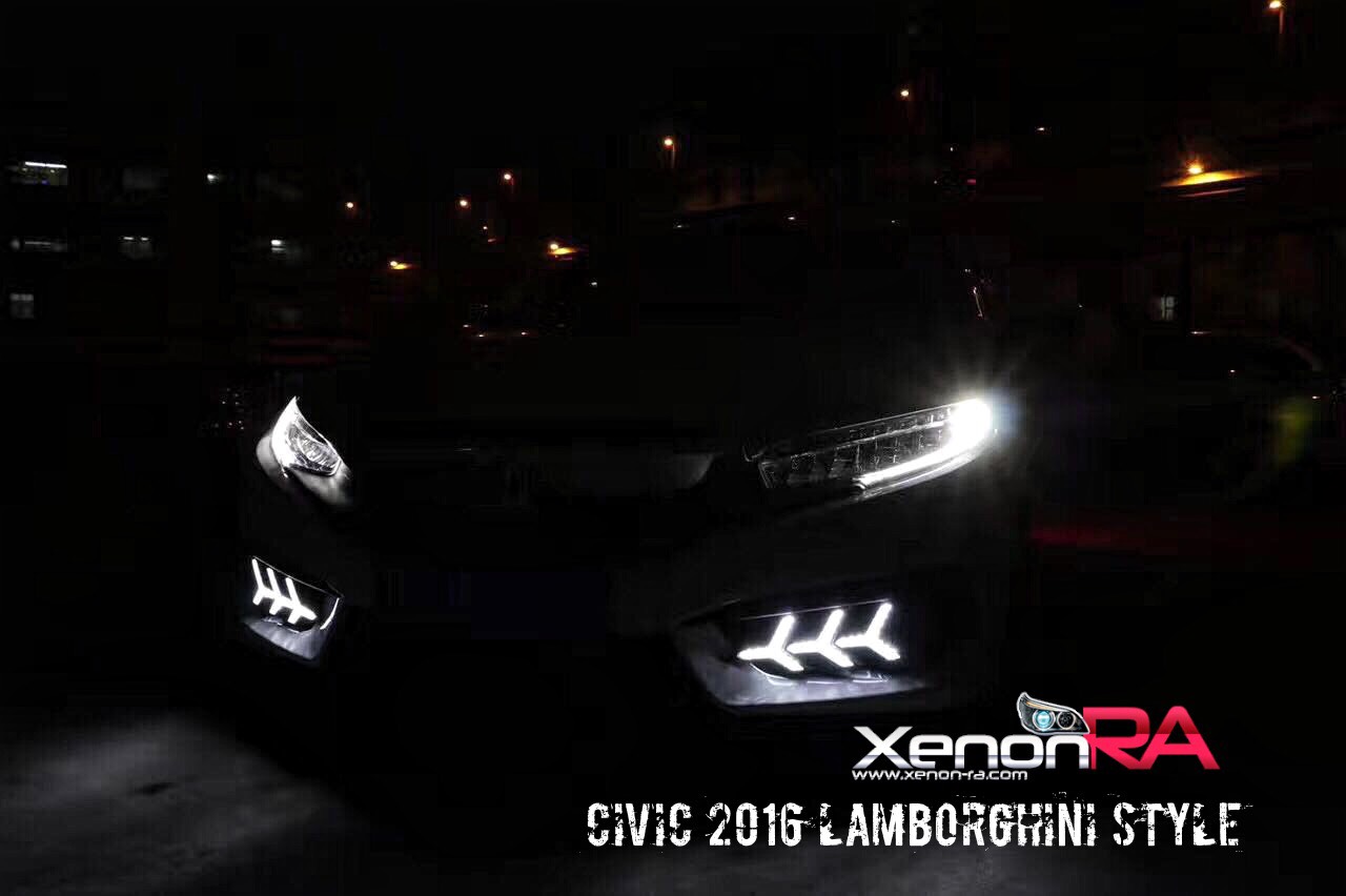 ไฟ DAY LIGHT civic FC 2017 LAMBORGHINI style (รับประกันสินค้า )