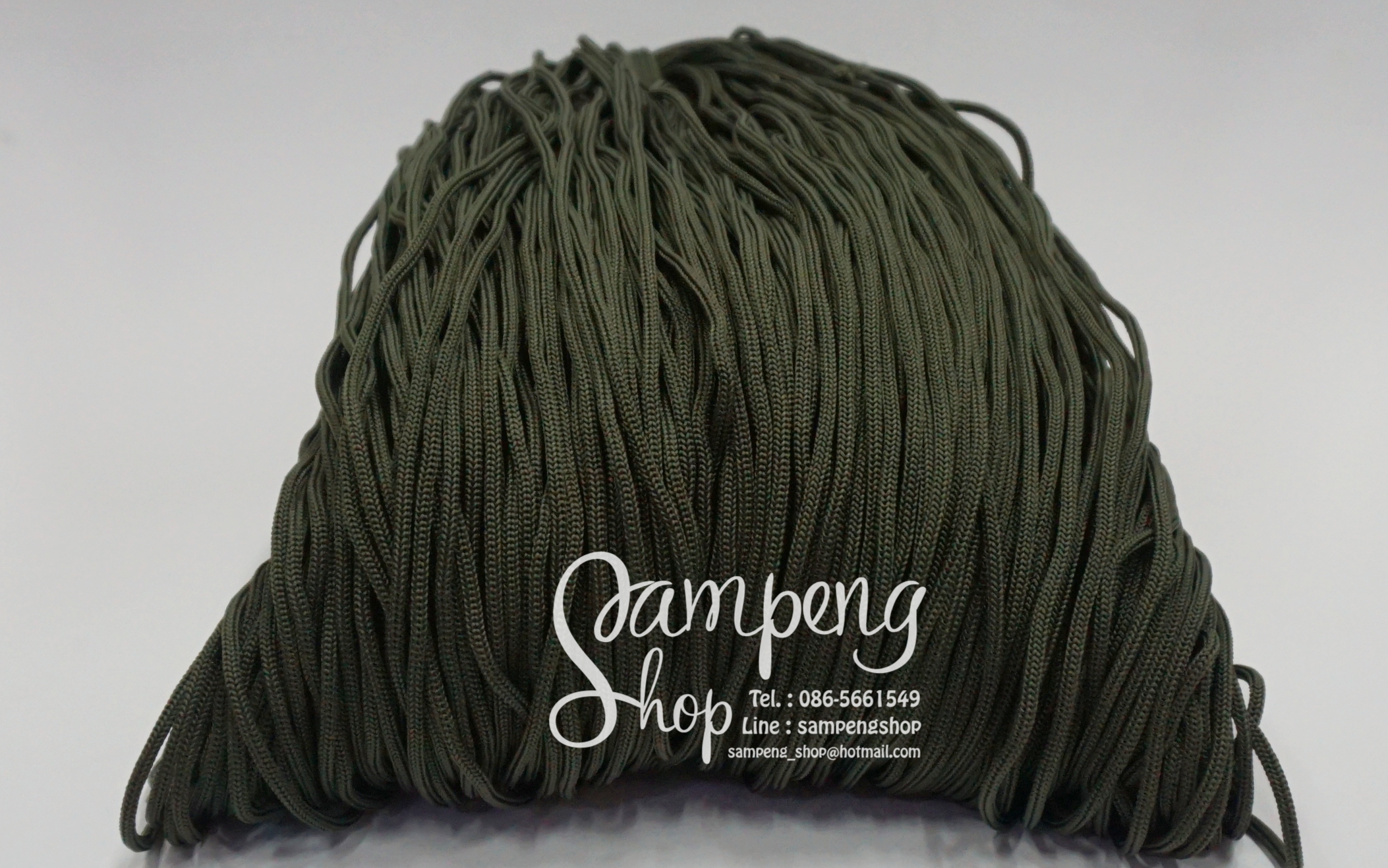 เชือกร่ม P.P. #6 สีเขียวขี้ม้า (10เมตร)