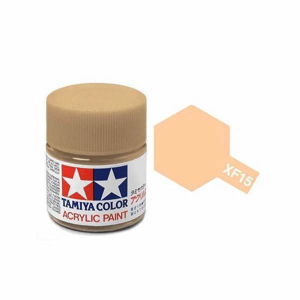 สีทาโมเดลสูตรน้ำอะคริลิกทามิย่า Tamiya Acrylic XF-15 Flat Fresh (10 ml)