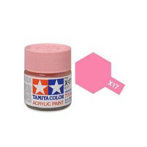 สีทาโมเดลสูตรน้ำอะคริลิกทามิย่า Tamiya Acrylic Color X-17 Pink (10 ml)