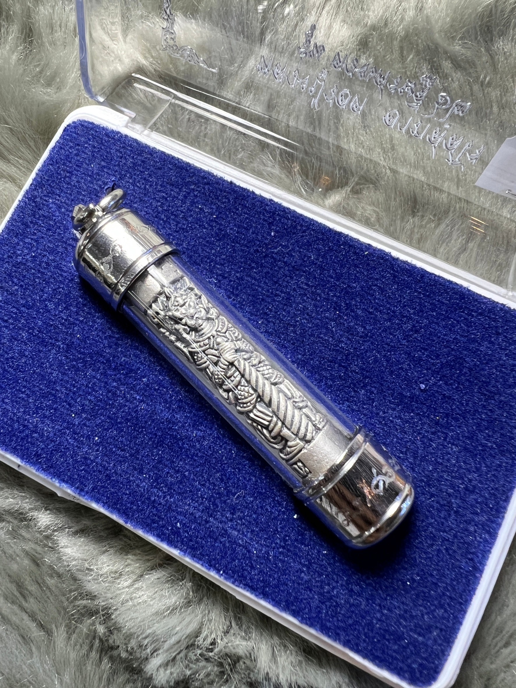 ตะกรุดหล่อท้าวเวสสุวรรณ (ชุบซาติน) Thao Wessuwan takrud (Satin Plated) SKU-01724