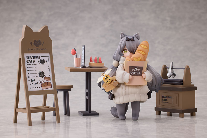 [Bonus] "Tea Time Cats Scene" Meow Town "Bread House" Clerk & Customer Set Complete Figure(Pre-order)