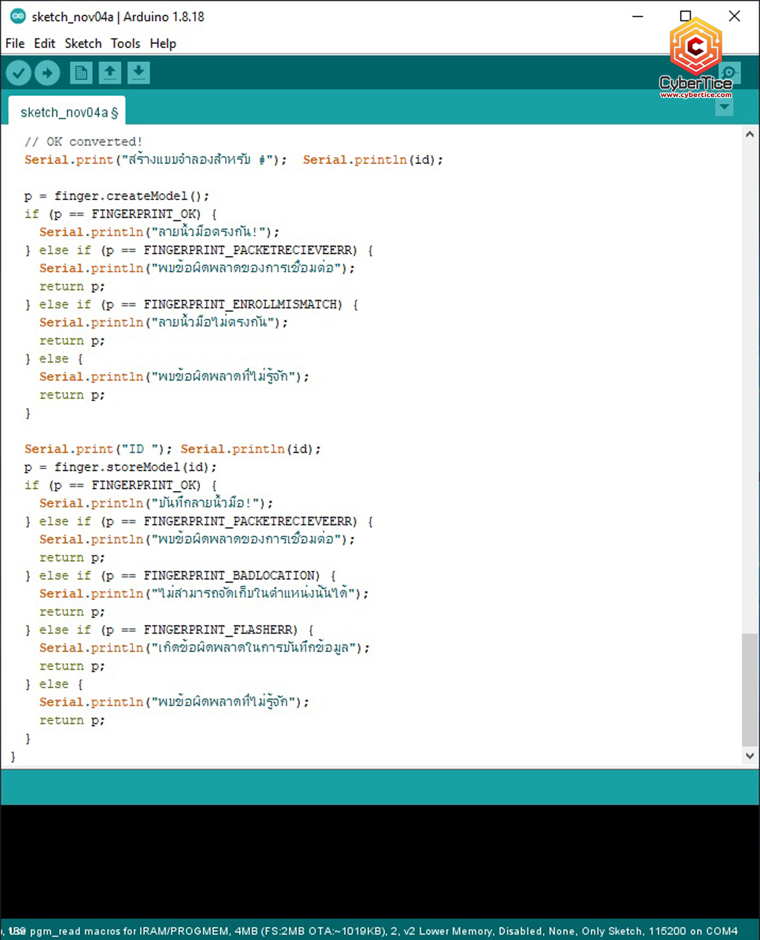 สอนใช้งาน ESP8266 Fingerprint Sensor เซ็นเซอร์สแกนลายนิ้วมือ AS608 JM ...