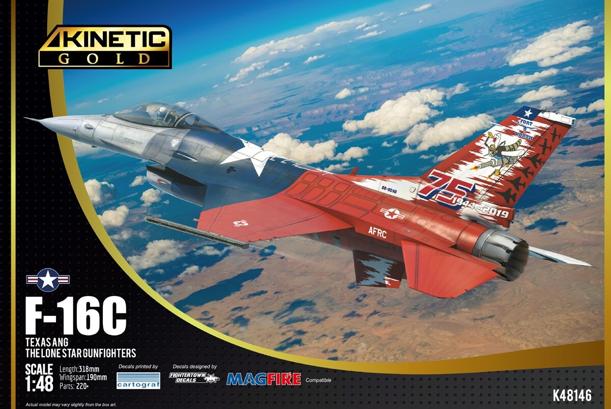 KI-K48146 Kinetic 1/48 F-16C Texasang The Lone Star Gunfighters