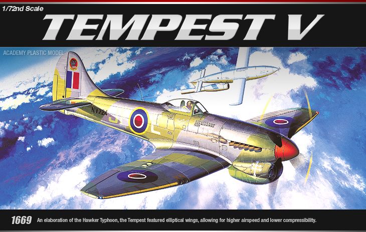 โมเดลเครื่องบินจำลอง Academy ขนาด 1/72 AC12466 HAWKER TEMPEST V