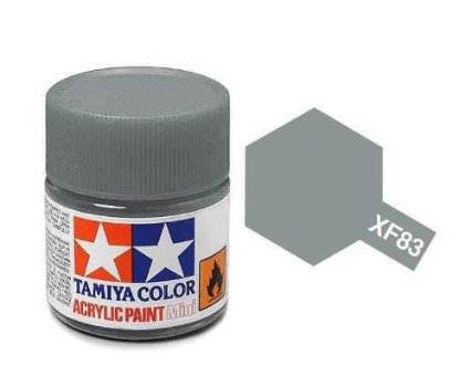 สีทาโมเดลสูตรน้ำอะคริลิกทามิย่า Tamiya Acrylic XF-83 Medium Sea Gray2 (RAF) (10 ml)