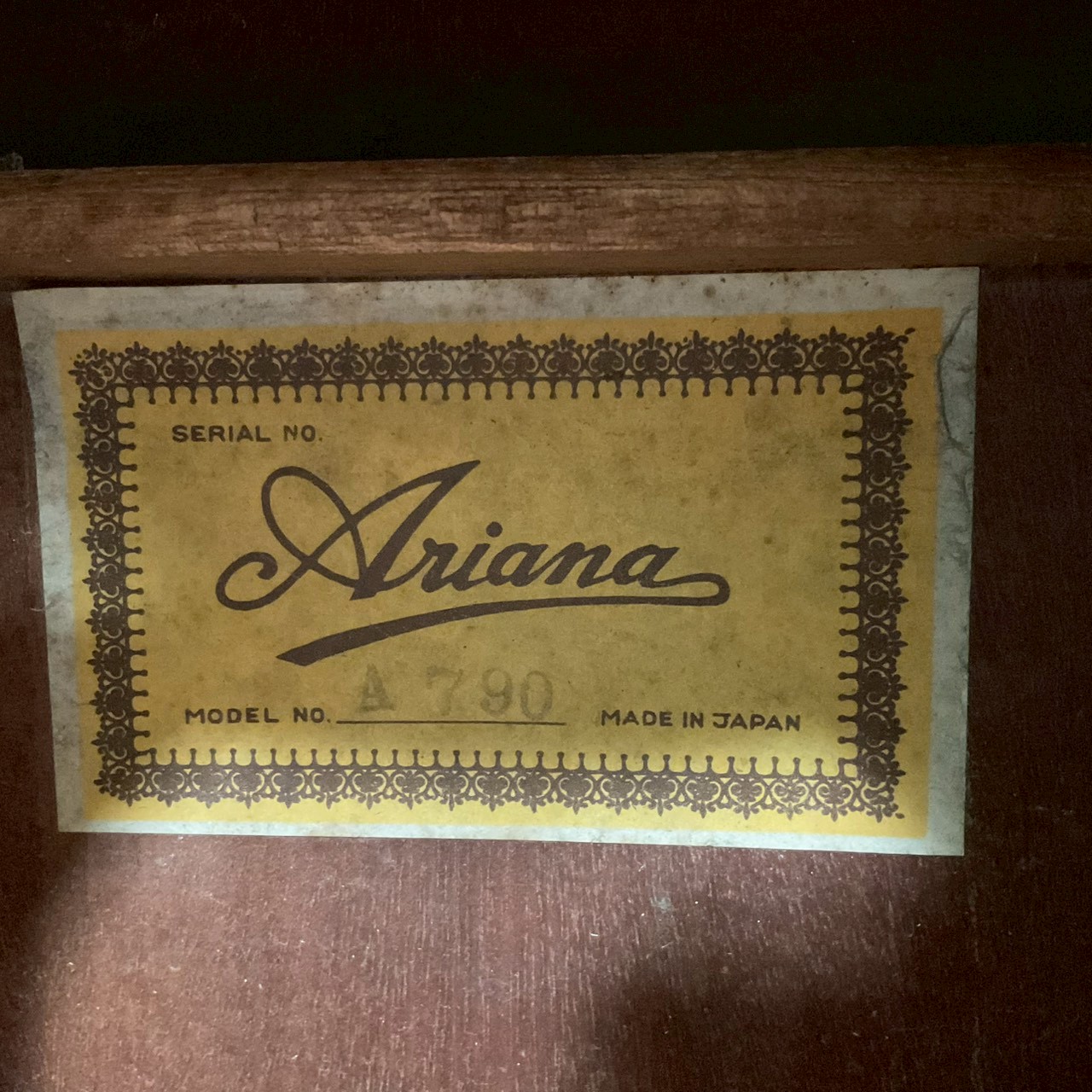 กีต้าร์โปร่ง Ariana : A790