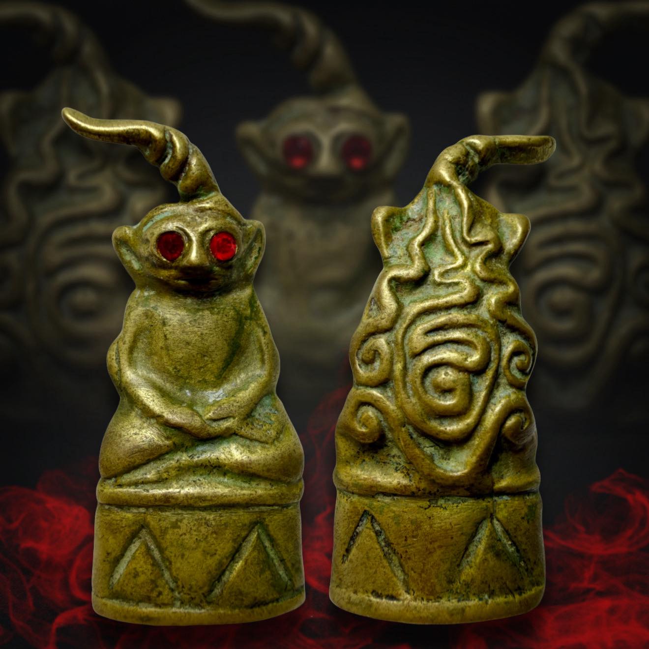 งั่งตาแดง (เกศคดขวา) Red-Eyed Ngang. (right-curved hair style) SKU-03758