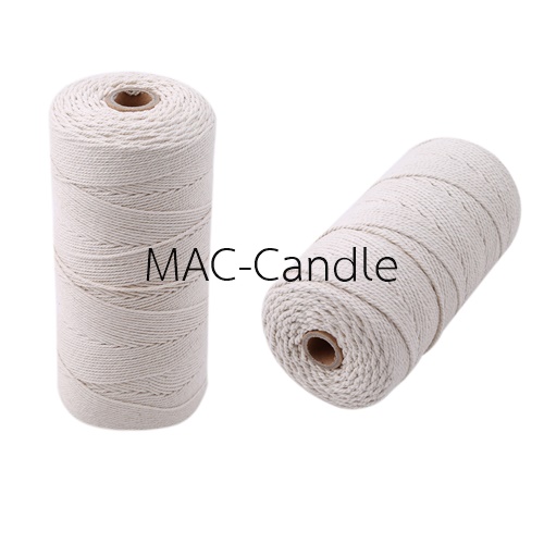 ไส้เทียนผ้าฝ้ายเกลียว เบอร์ 9 /ขนาด 1.0-1.2 มม. สีธรรมชาติ