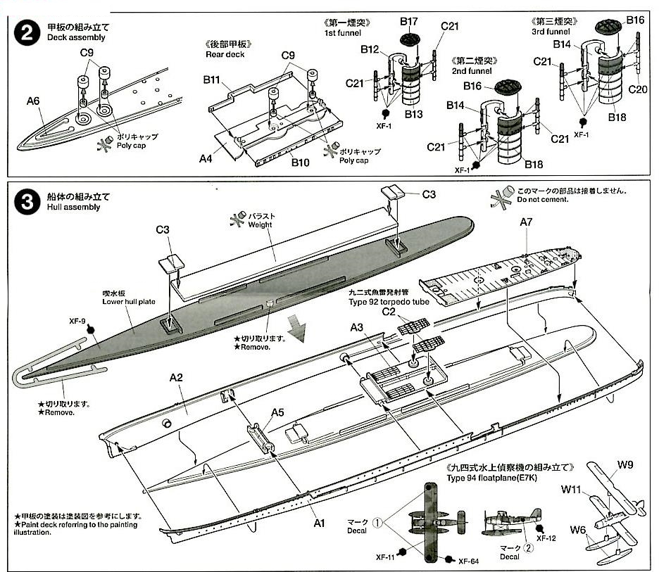 โมเดลเรือรบทามิย่า ขนาด 1/700 Tamiya TA31349 Japanese Light Cruiser Abukuma