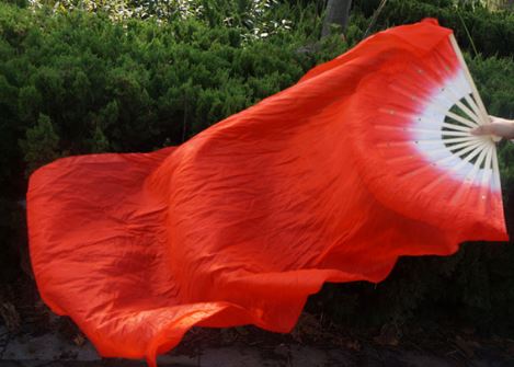 พัดผ้าไหมสำหรับฟ้อนรำจีน 长绸扇 舞蹈扇子 Chinese Long Silk Fan Dance พัดสำหรับการแสดงฟ้อนรำจีน การแสดงรำจีน การแสดงศิลปะจีน การแสดงวัฒนธรรมจีน