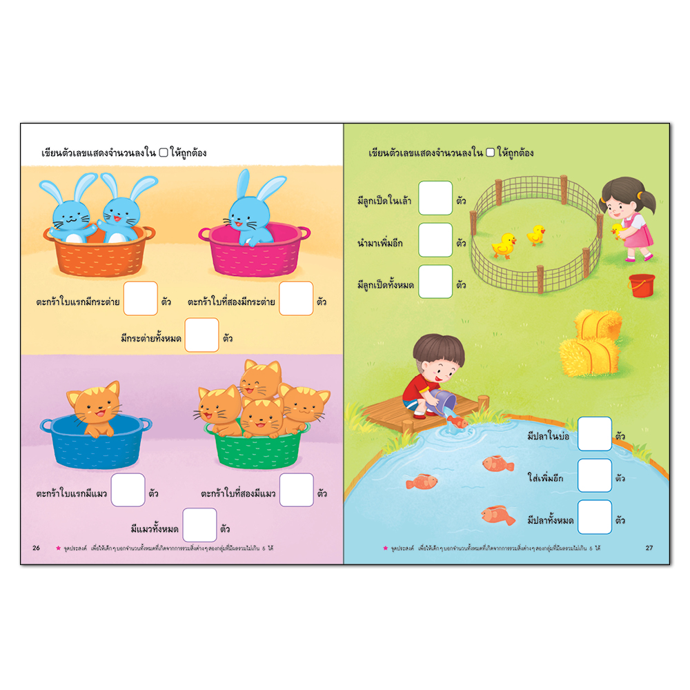 Book World หนังสือเด็ก คณิตศาสตร์ เล่ม 1 เรื่อง จำนวนและการดำเนินการ (จำนวน 1-5) หนังสือเสริมประสบการณ์สำหรับเด็กปฐมวัย