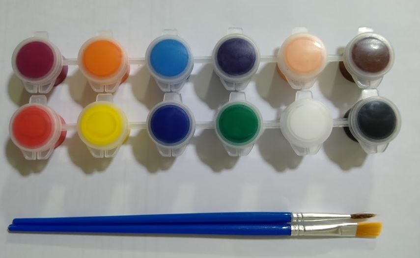 หน้ากากจีน ชุดแพคเกจพิเศษ+สีอะครีลิค+สีฟรุ้งฟริ้ง+จานใส่สี