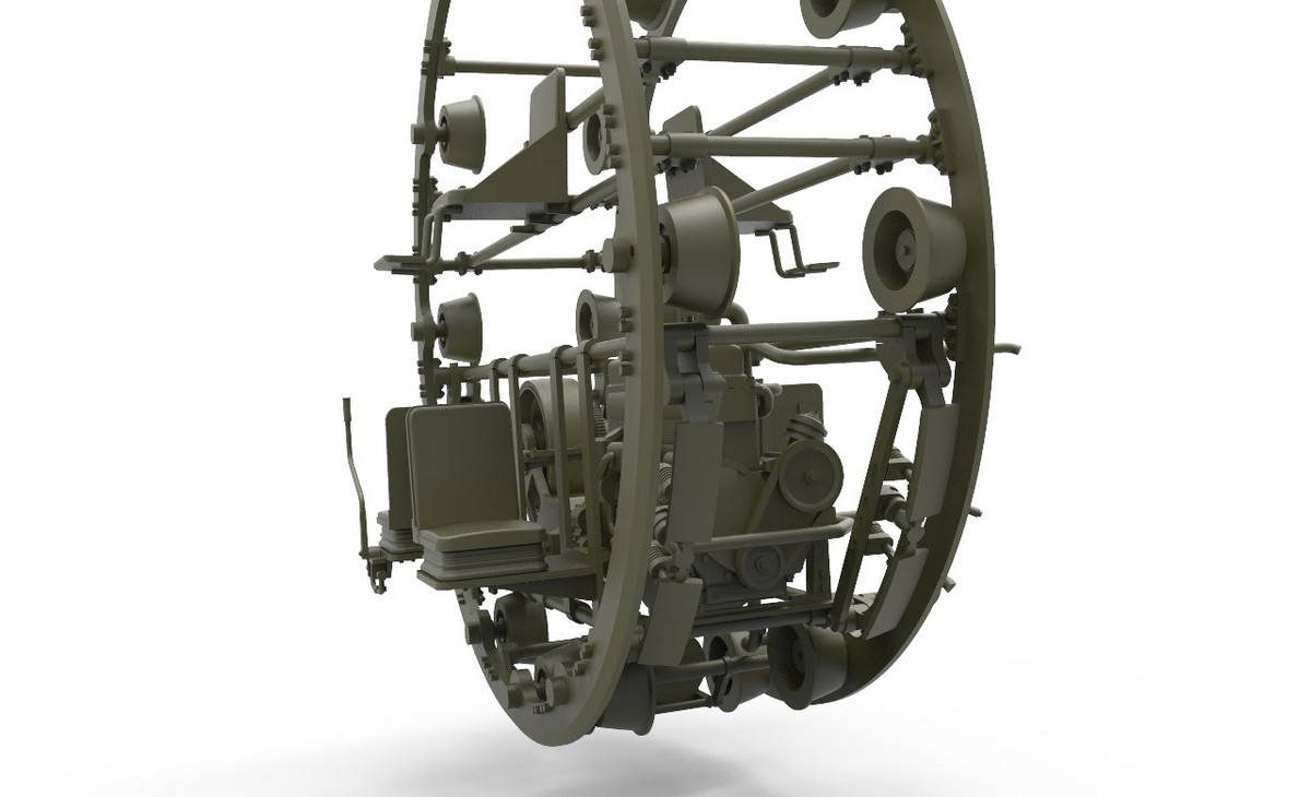 โมเดลรถถังบอลโซเวียตและชุดตกแต่งภายใน MiniArt ขนาด 1/35 MI40001 SOVIET BALL TANK “Sharotank” INTERIOR KIT
