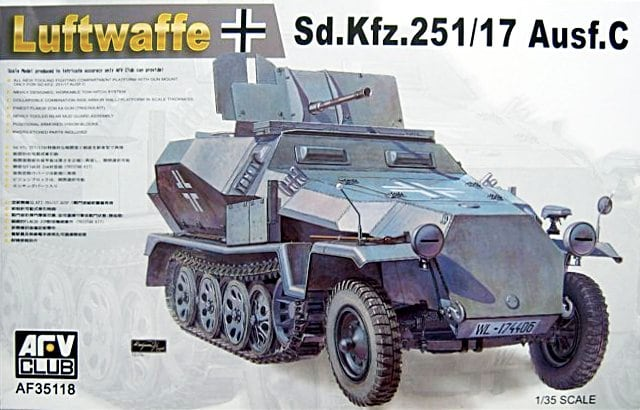 โมเดลรถถัง AFV ขนาด 1/35 AF35118 Luftwaffe Sd.Kfz.251/17 Ausf.C