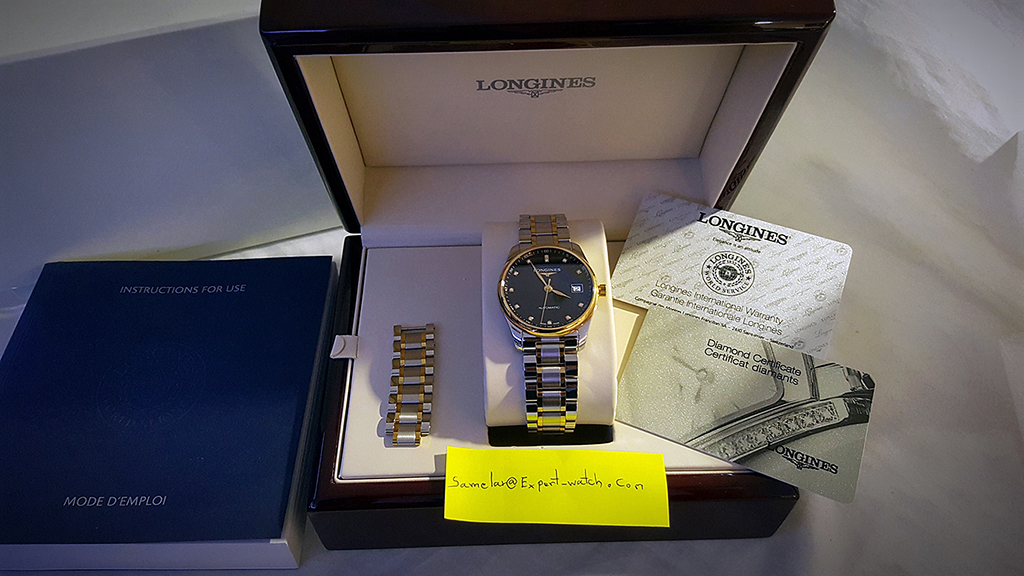 ขายนาฬิกาข้อมือ Longines Master Collection automatic ทองคำ18k เพชรแท้12เม็ด 0.055กะรัต สภาพสวย อุปกรณ์ กล่อง ครบ ศูนย์ไทย