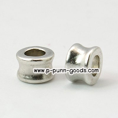 ลูกปัดทรงกระบอก 5.5x8 มม. สีเงินโบราณ