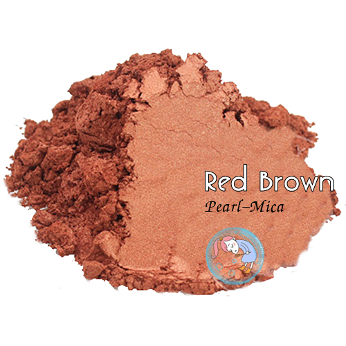 Color Brown : Red Brown mica pearlescent pigment/ สีน้ำตาลแดง ผงละเอียดมีประกาย