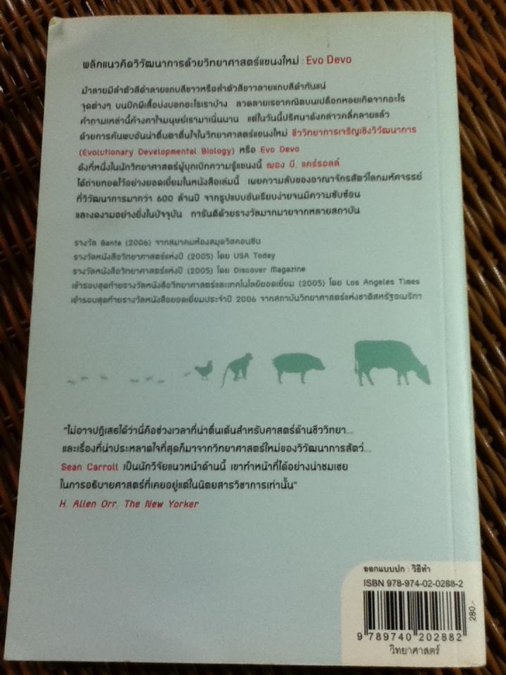 ลวดลายสีสัน มหัศจรรย์วิวัฒนาการชีวิต/ ฌอง บี แคร์รอล