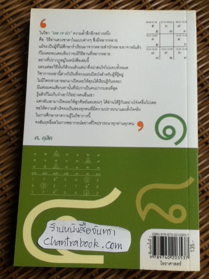 เลข 7 ตัวมหัศจรรย์ เล่ม 4 ภาคเคล็ดวิธีอ่านชาตา/ ศ.ดุสิต