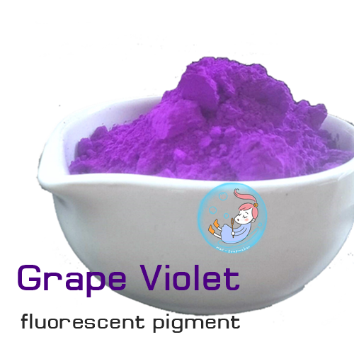 Color Purple : Grape Violet สีม่วงองุ่น / fluorescent pigment เม็ดสีเรืองแสงให้สีสว่างกว่าสีทั่วไป แต่ไม่เรืองแสงในที่มืด