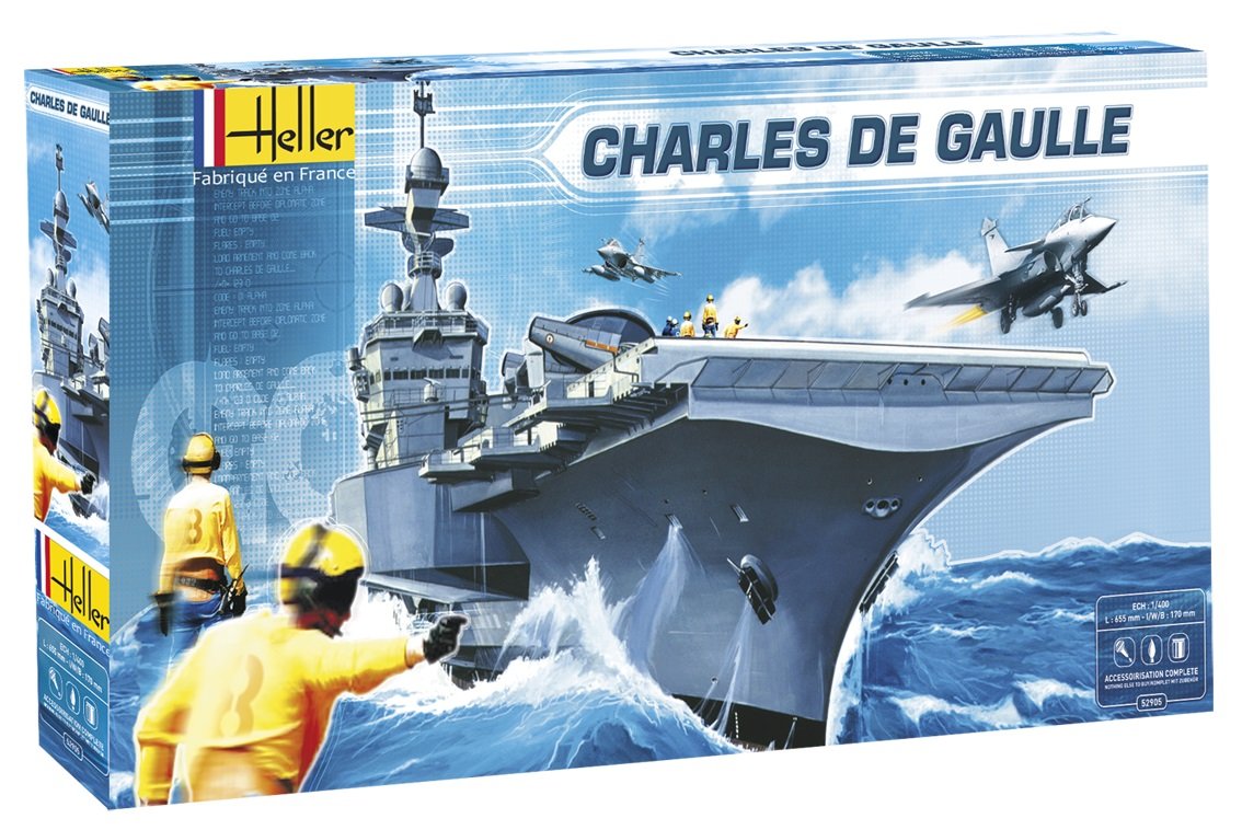 โมเดลเรือรบ ขนาด 1/400 Heller HL52905 Maquette Bateaux Charles de Gaulle Echelle
