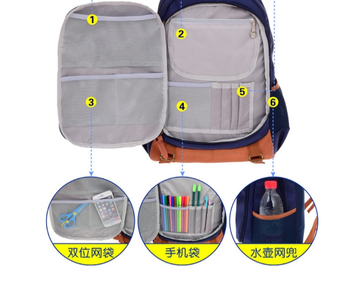 กระเป๋านักเรียน มี 2 สี ใบใหญ่จุของได้เยอะ