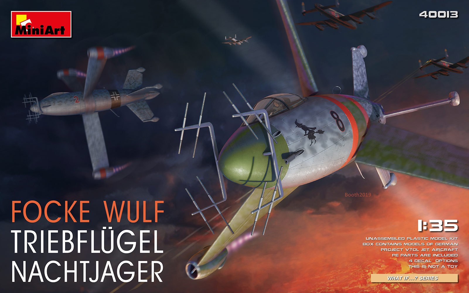 โมเดลเครื่องบิน จรวด สงครามโลกครั้งที่ 2 MiniArt ขนาด 1/35 MI40013 FOCKE WULF TRIEBFLUGEL NACHTJAGER