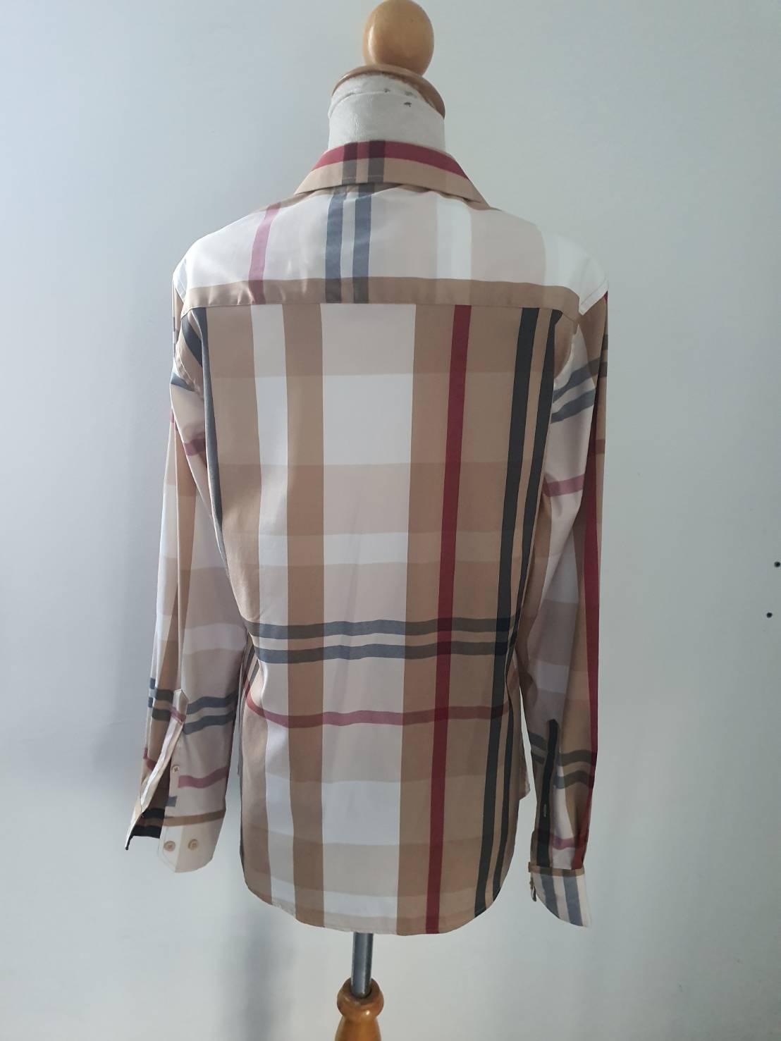 FF06065 เสื้อเชิ้ต ลายตาราง มือสอง PLARINI