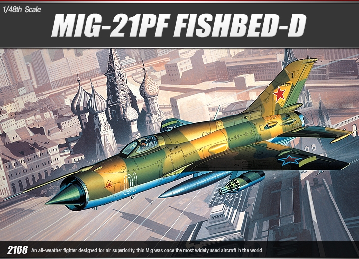 โมเดลเครื่องบินจำลอง Academy ขนาด 1/48 AC2166 MIG-21PF FISHBED-D