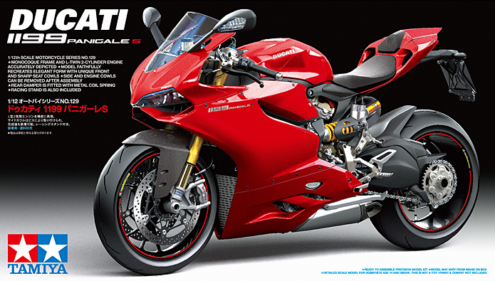 โมเดลมอเตอร์ไซด์ทามิย่า ขนาด 1/12 Tamiya TA14129 Ducati 1199 Panigale S