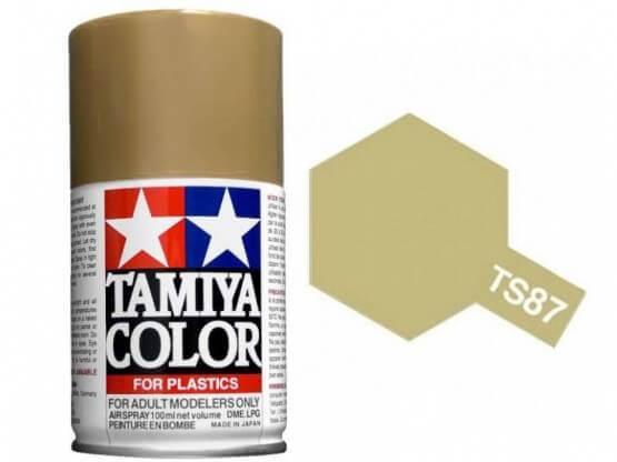 สีพ่นโมเดลรถ สีพ่นโครงรถ สีสเปรย์ทามิย่า Tamiya Spray Color TS-87 Titanium Gold (100 ml)