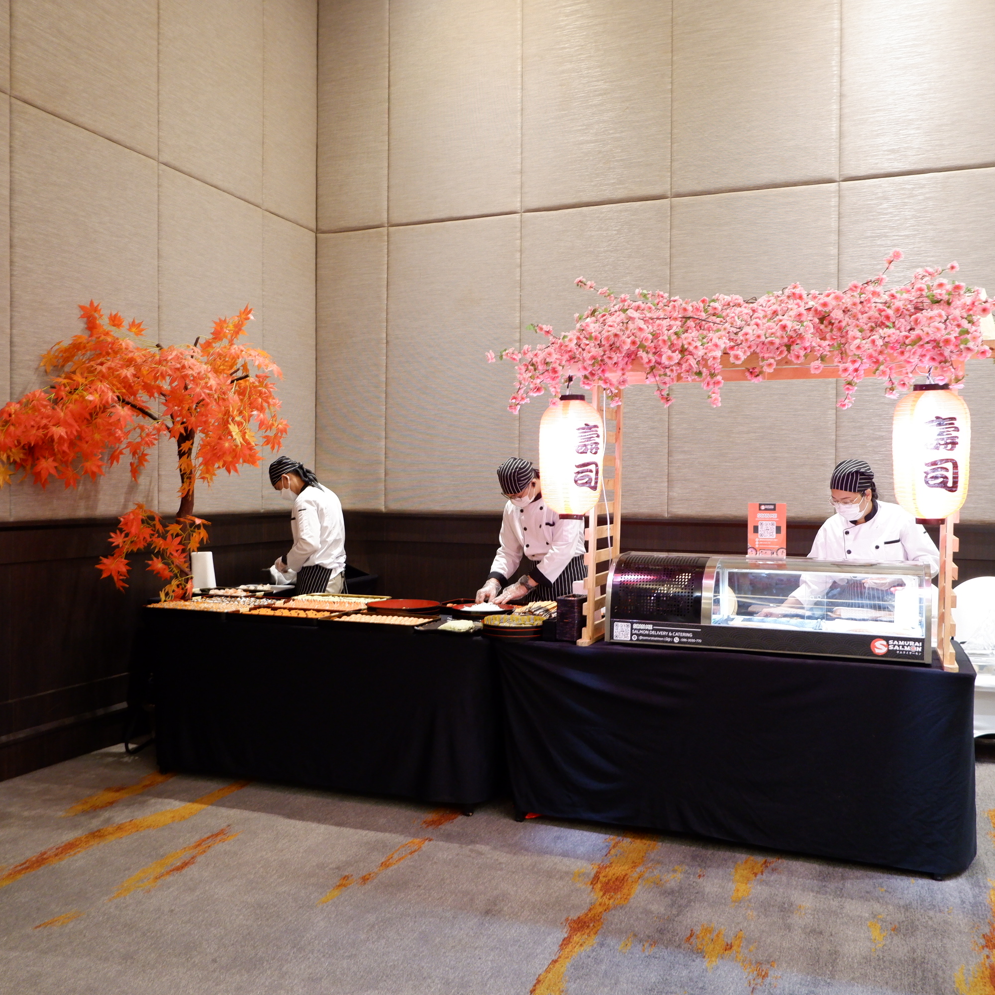 รับจัดเลี้ยงอาหารญี่ปุ่น งานแต่งงาน ที่ THE HALLS wedding