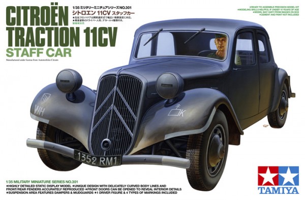 โมเดลรถทามิย่า ขนาด 1/35 Tamiya TA35301 Citroen Traction 11CV - Staff Car