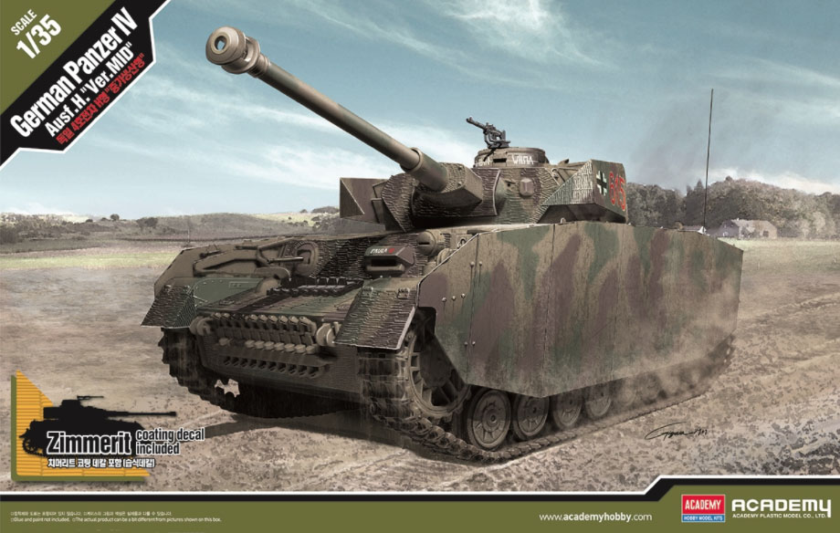 โมเดลรถถัง Academy ขนาด 1/35 AC13516 Panzer IV Ausf.H mid-production